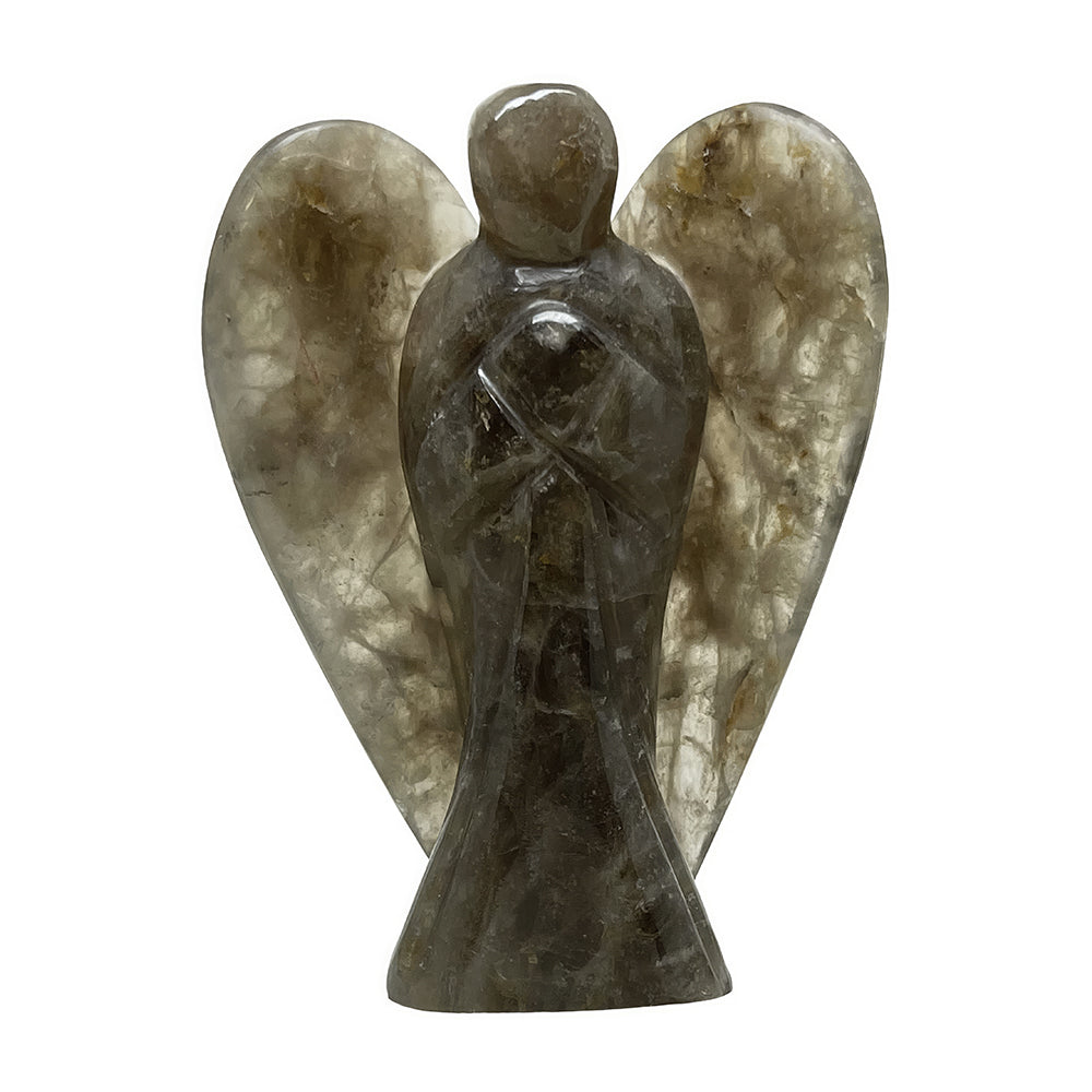 Hand-Carved Green Aventurine Angel Figurine - Stone of Opportunity Luck Gift