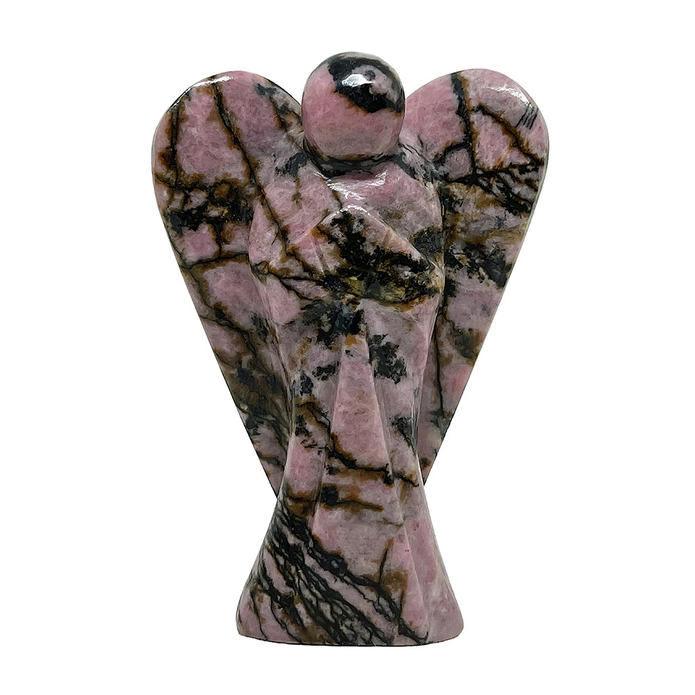 Hand-Carved Green Aventurine Angel Figurine - Stone of Opportunity Luck Gift