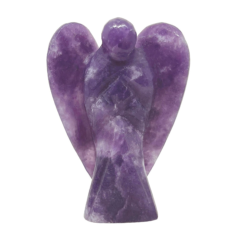 Hand-Carved Green Aventurine Angel Figurine - Stone of Opportunity Luck Gift
