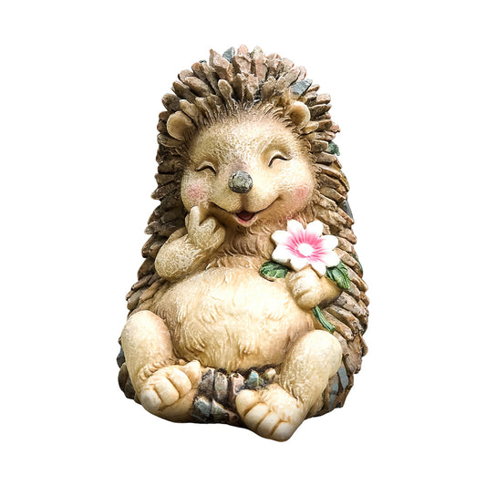 Cute Resin Hedgehog Statue for Garden, Indoor Outdoor Decor - Gift Idea