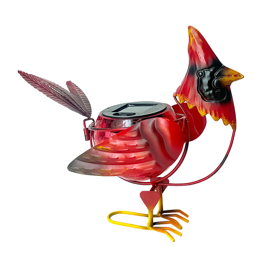 Solar Metal Peacock Statue Light - Color-Changing LED Yard Art for Garden