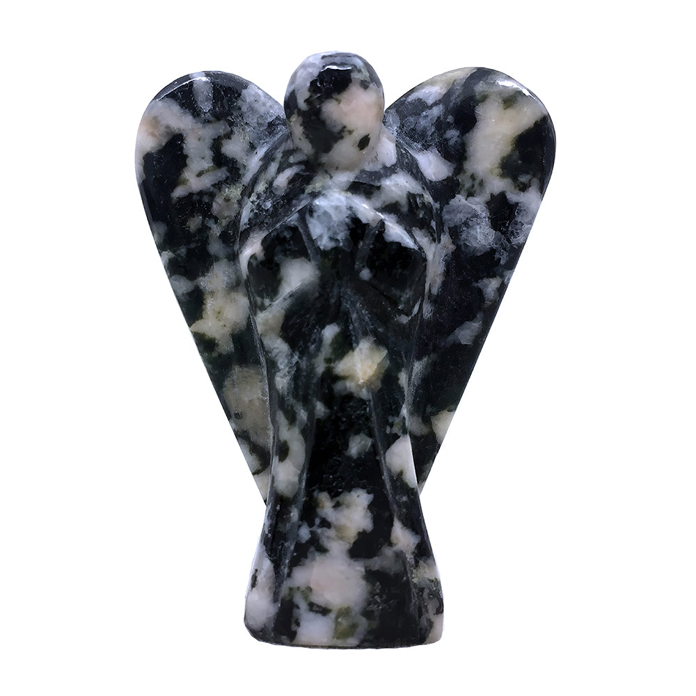 Hand-Carved Green Aventurine Angel Figurine - Stone of Opportunity Luck Gift