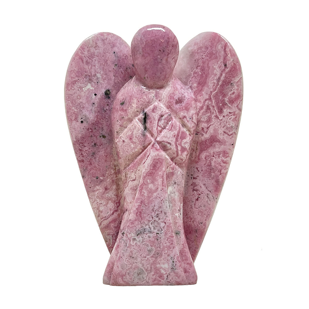 Hand-Carved Green Aventurine Angel Figurine - Stone of Opportunity Luck Gift
