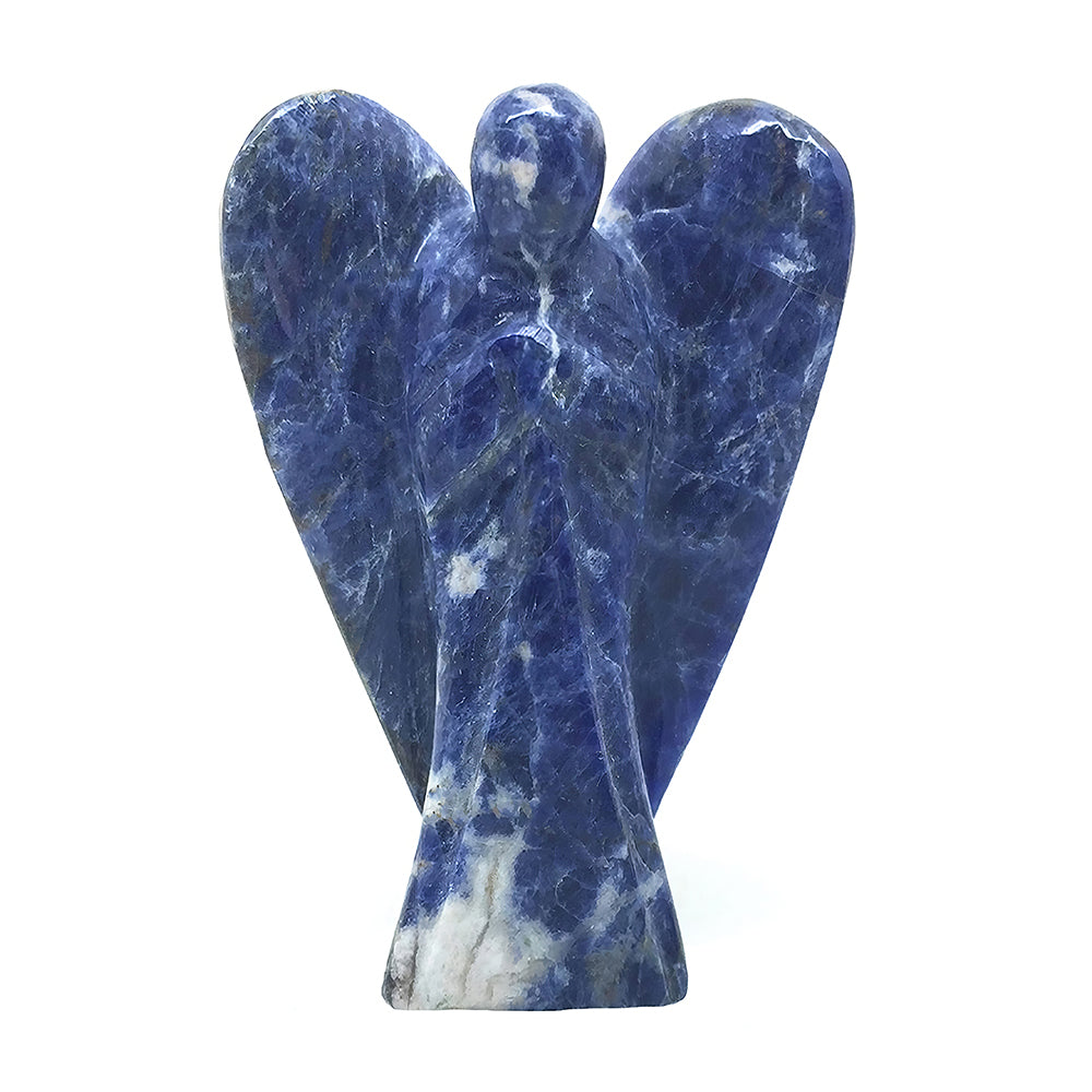 Hand-Carved Green Aventurine Angel Figurine - Stone of Opportunity Luck Gift